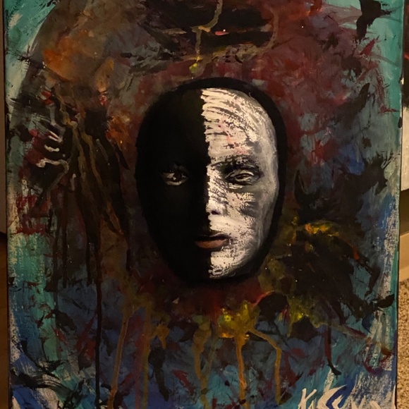 Mixed media art painting - Picture 4 of 5